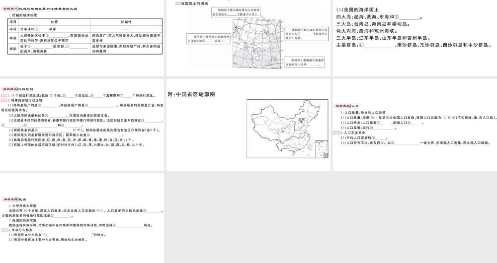 八年级地理上册 期末知识梳理 第一章 从世界看中国课件 （新版）新人教版-（新版）新人教版初中八年级上册地理课件