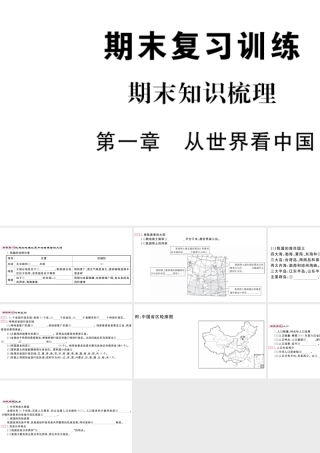 八年级地理上册 期末知识梳理 第一章 从世界看中国课件 （新版）新人教版-（新版）新人教版初中八年级上册地理课件