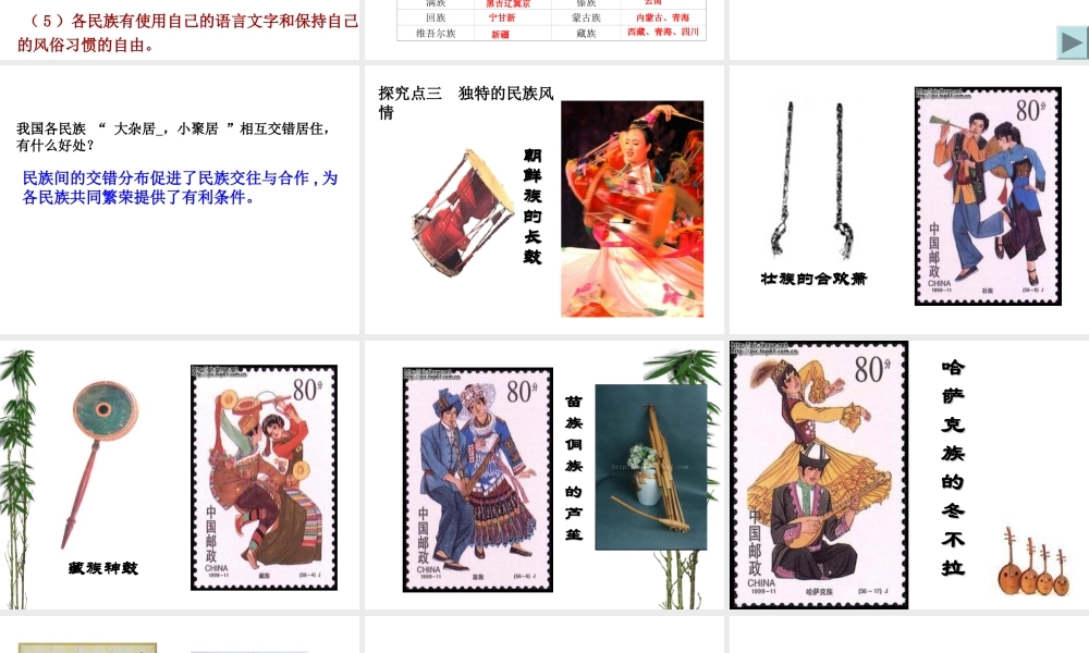 八年级地理上册 第一章 第四节 中国的民族课件 （新版）湘教版-（新版）湘教版初中八年级上册地理课件