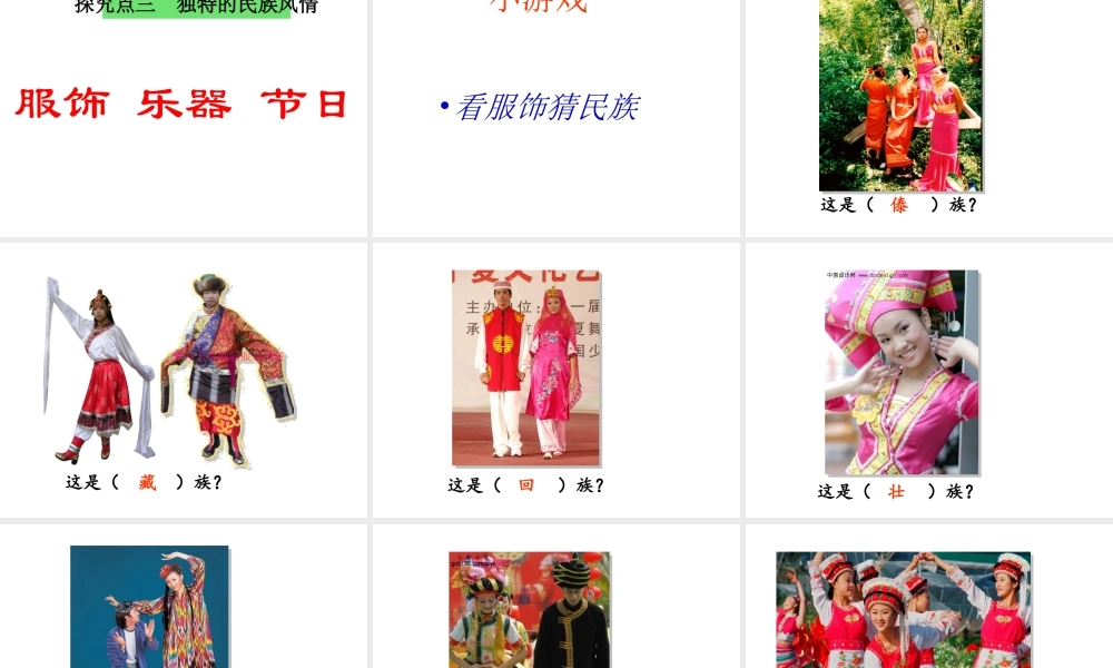 八年级地理上册 第一章 第四节 中国的民族课件 （新版）湘教版