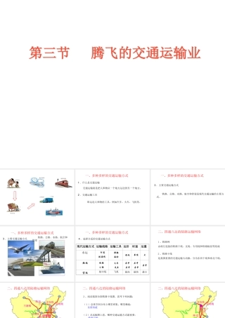 八年级地理上册 第四章 第三节《腾飞的交通运输业》课件 晋教版-人教版初中八年级上册地理课件