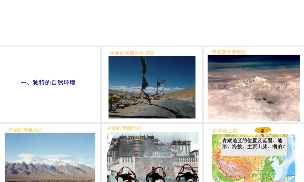 八年级地理下册 6.4 青藏地区课件1 粤教版-粤教版初中八年级下册地理课件