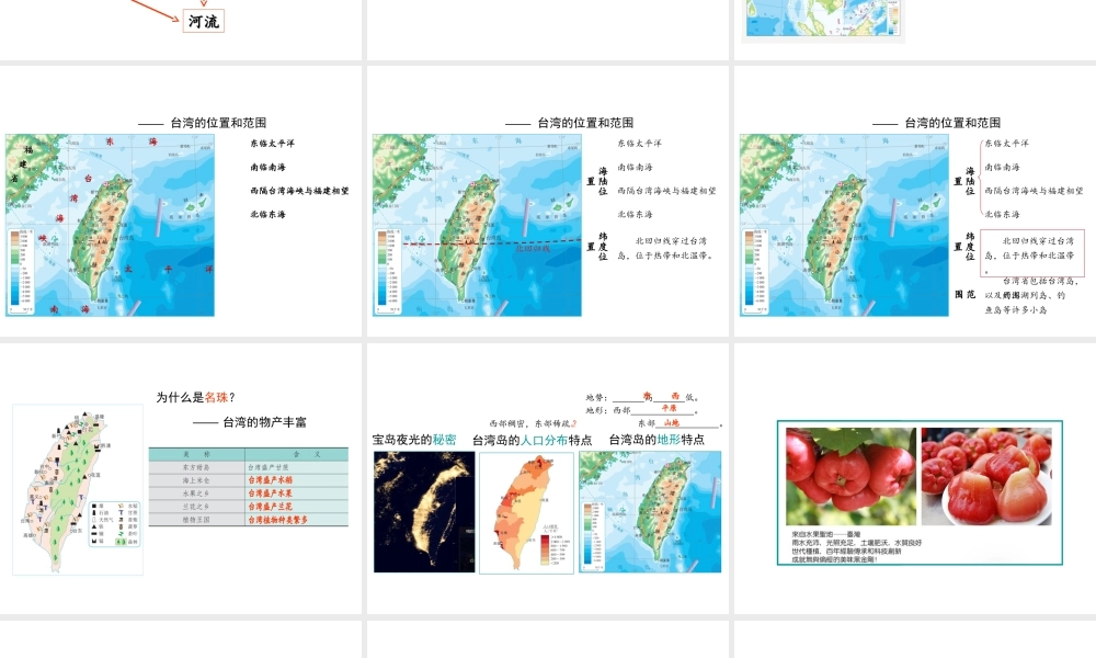 八年级地理下册 7.4 祖国的神圣领土—台湾省课件3 （新版）新人教版