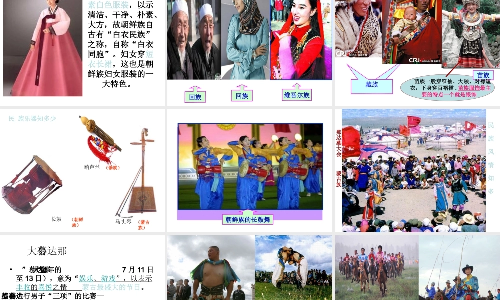 八年级地理上册 第一章 第四节中国的民族课件 湘教版