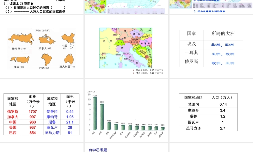 八年级地理上册 第四章 第一节 国家和地区课件2 中图版-中图版初中八年级上册地理课件