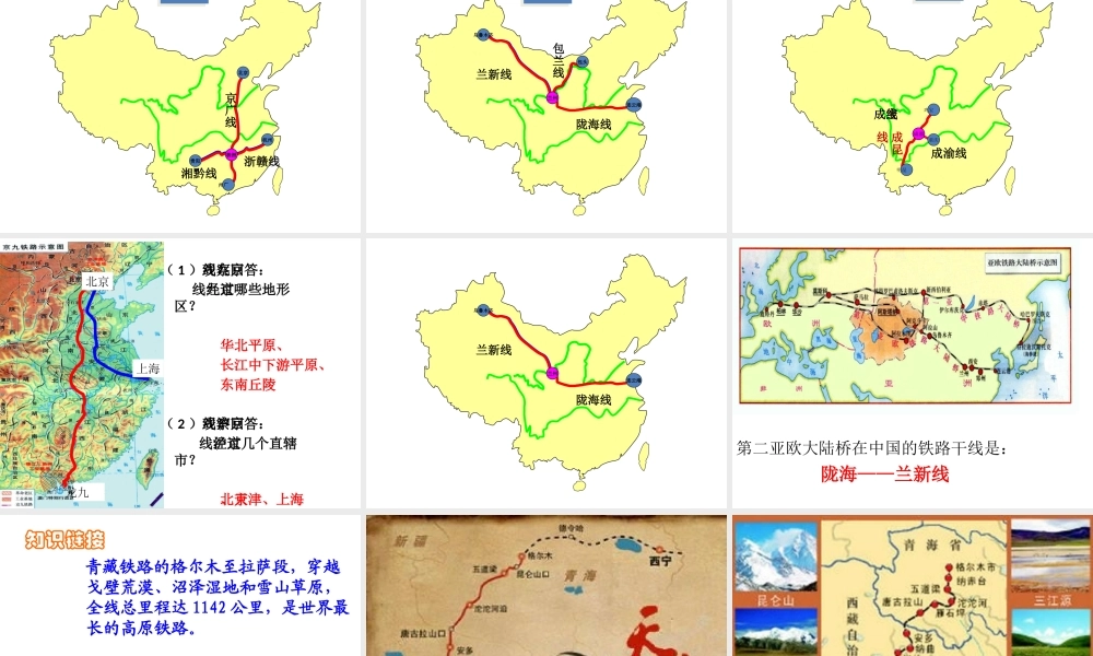 八年级地理上册 第四章 第一节 交通运输（第2课时）课件 新人教版-新人教版初中八年级上册地理课件