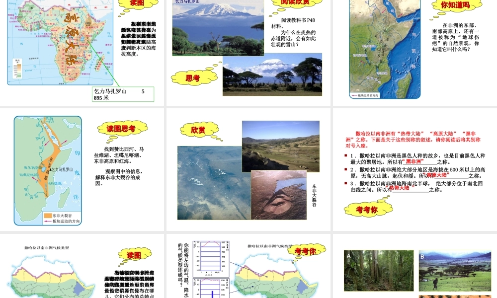 八年级地理下册 6.4 撒哈拉以南非洲课件 （新版）中图版