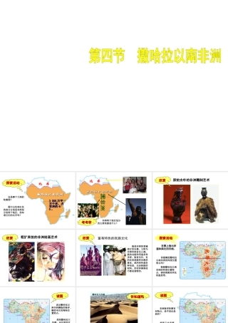 八年级地理下册 6.4 撒哈拉以南非洲课件 （新版）中图版