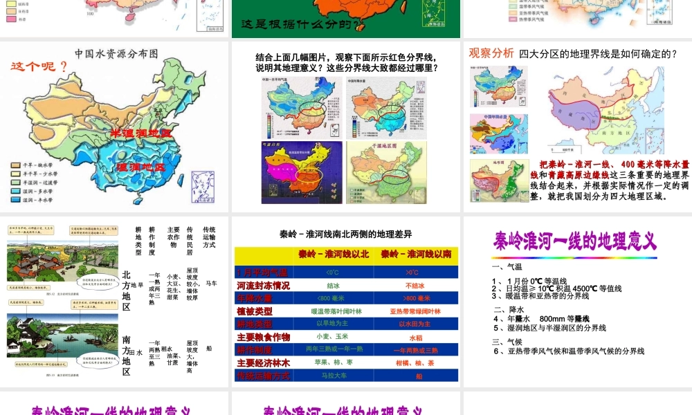 八年级地理下册 5.2 重要的地理分界线课件 粤教版-粤教版初中八年级下册地理课件