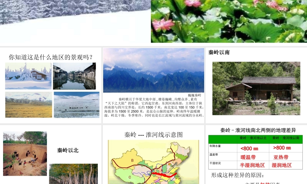 八年级地理下册 5.2 重要的地理分界线课件2 （新版）粤教版-（新版）粤教版初中八年级下册地理课件