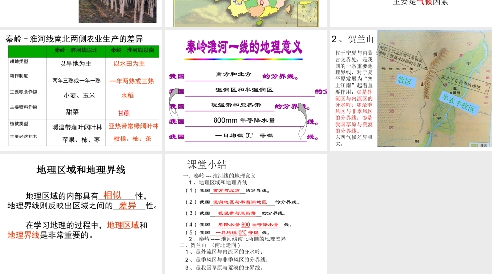 八年级地理下册 5.2 重要的地理分界线课件2 （新版）粤教版-（新版）粤教版初中八年级下册地理课件