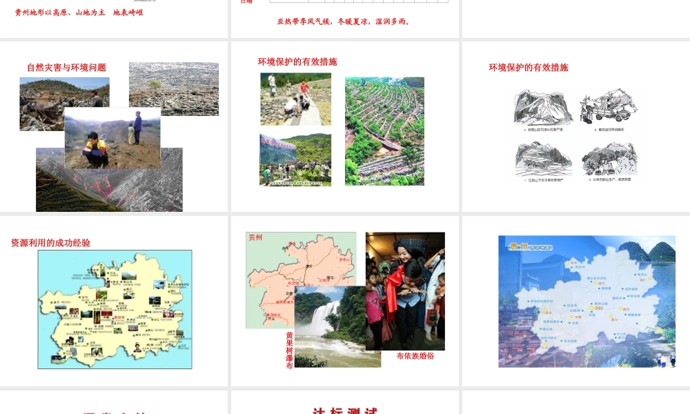 八年级地理下册 8.4 贵州省的环境保护与资源利用课件 （新版）湘教版