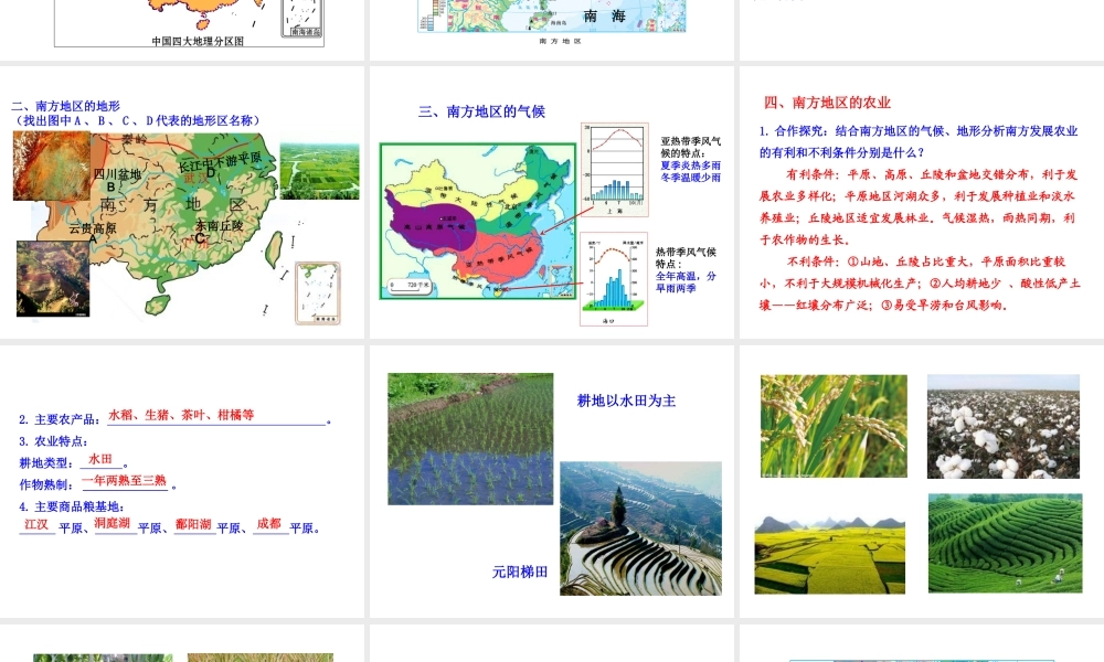 八年级地理下册 5.2.2 南方地区课件 （新版）湘教版