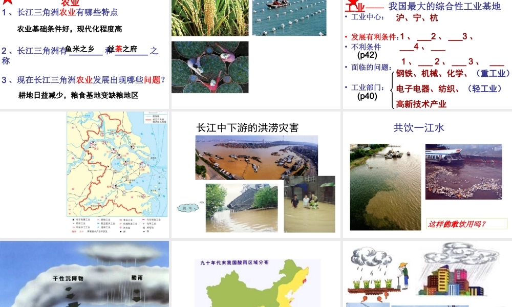 八年级地理下册 6.4 长江三角洲地区--城市密集的区域课件 晋教版-人教版初中八年级下册地理课件