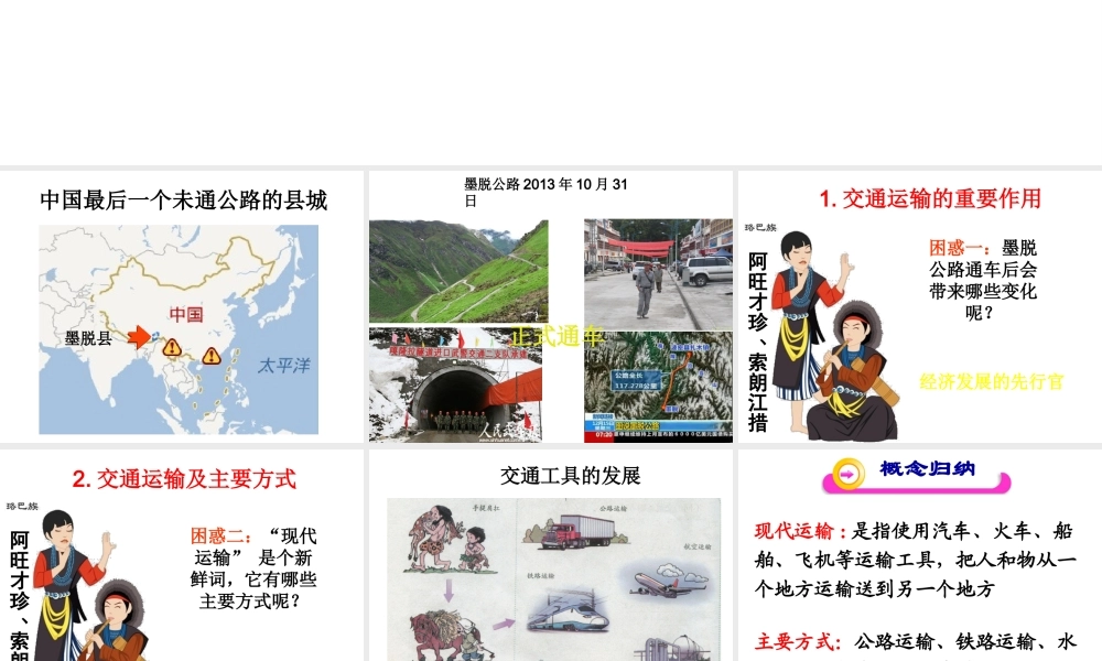 八年级地理上册 第四章 第一节 交通运输课件 （新版）新人教版