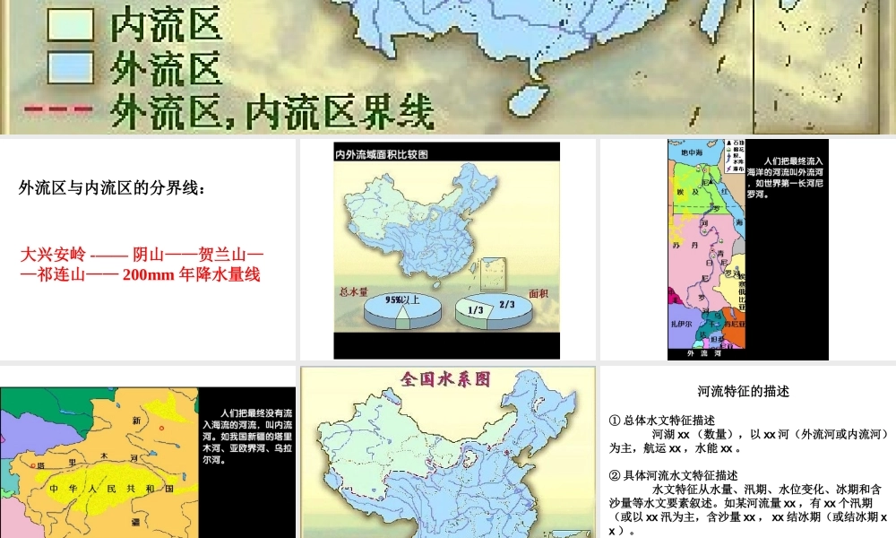 八年级地理上册 中国河流和湖泊课件 湘教版