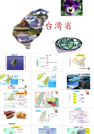 八年级地理下册 7.4祖国的神圣领土——台湾省课件4（新版）新人教版-（新版）新人教版初中八年级下册地理课件