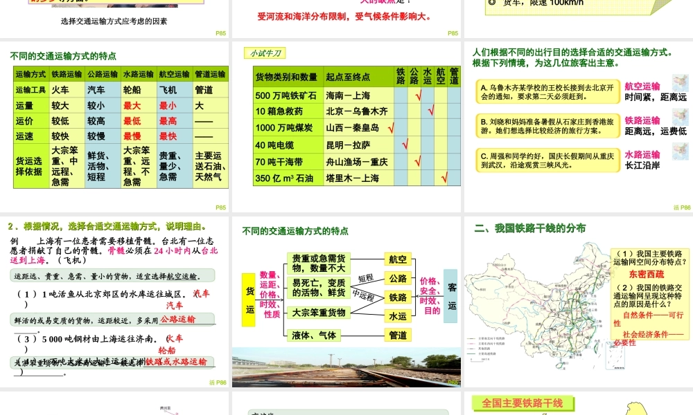 八年级地理上册 第四章 第一节 交通运输课件 新人教版-新人教版初中八年级上册地理课件