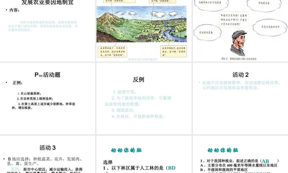 八年级地理上册 第四章 第一节 农业课件 （新版）湘教版-（新版）湘教版初中八年级上册地理课件