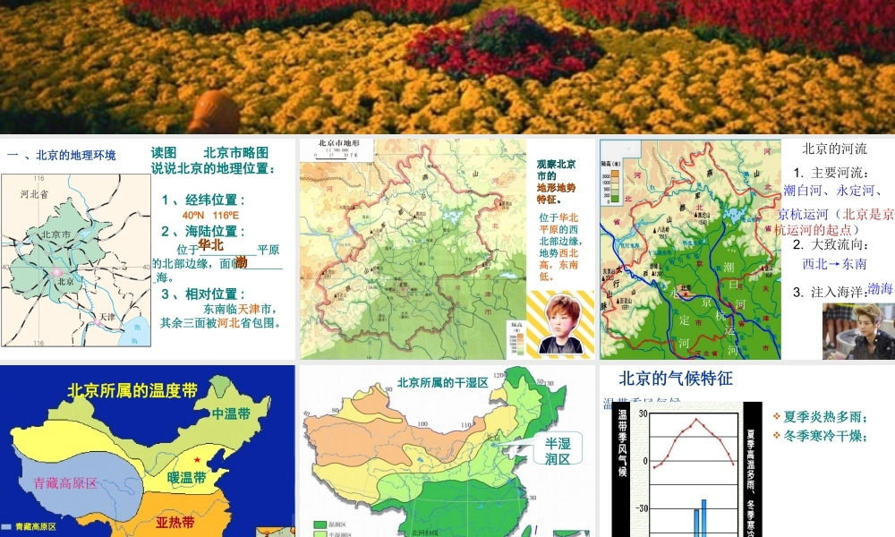 八年级地理下册 6.4 祖国的首都北京课件 （新版）新人教版-（新版）新人教版初中八年级下册地理课件