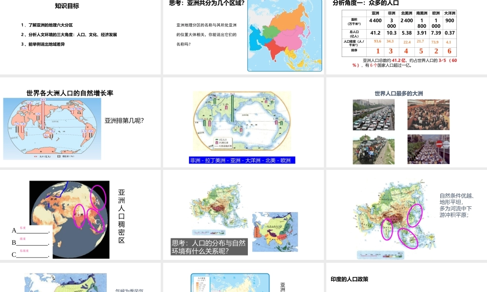 八年级地理下册 5.2学习与探究—亚洲的人文环境和地域差异课件 中图版-中图版初中八年级下册地理课件