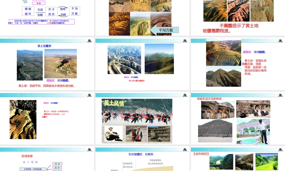 八年级地理下册 8.5黄土高原的区域发展与居民生活课件 （新版）湘教版-（新版）湘教版初中八年级下册地理课件