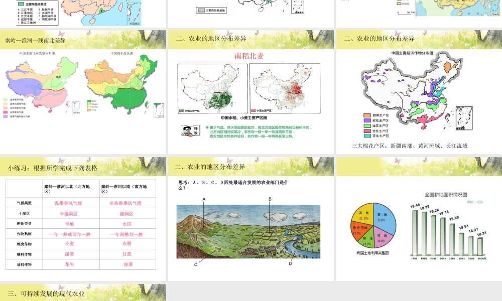 八年级地理上册 第四章 第一节 农业课件 粤教版-粤教版初中八年级上册地理课件