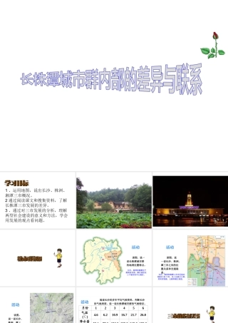 八年级地理下册 7.5 长株潭城市群内部的差异与联系课件 （新版）湘教版-（新版）湘教版初中八年级下册地理课件