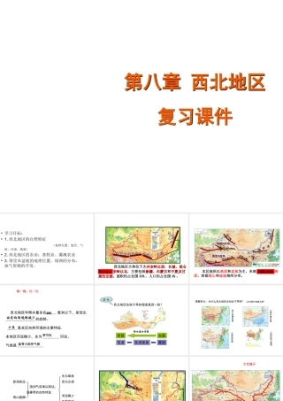 八年级地理下册 5.3 西北地区复习课件 （新版）湘教版-（新版）湘教版初中八年级下册地理课件