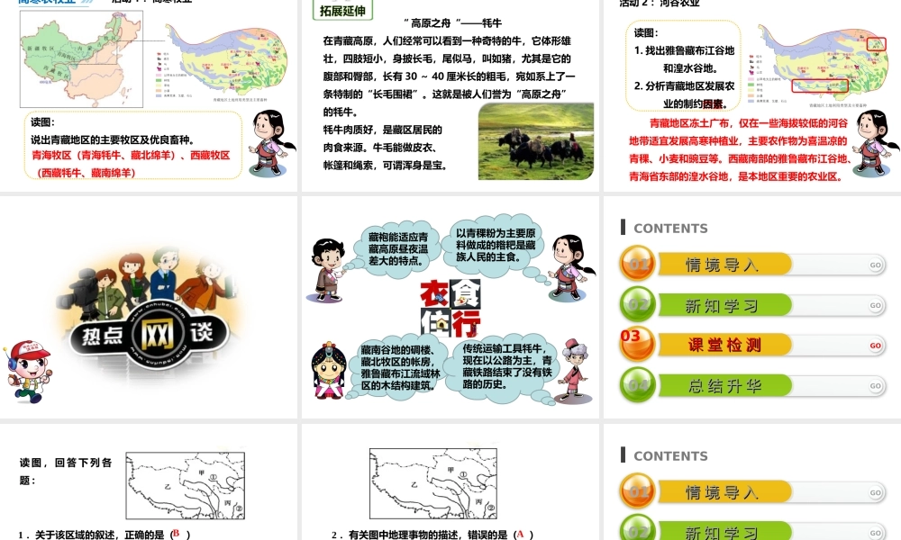 八年级地理下册 9.1 青藏地区的区域特征课件 （新版）商务星球版