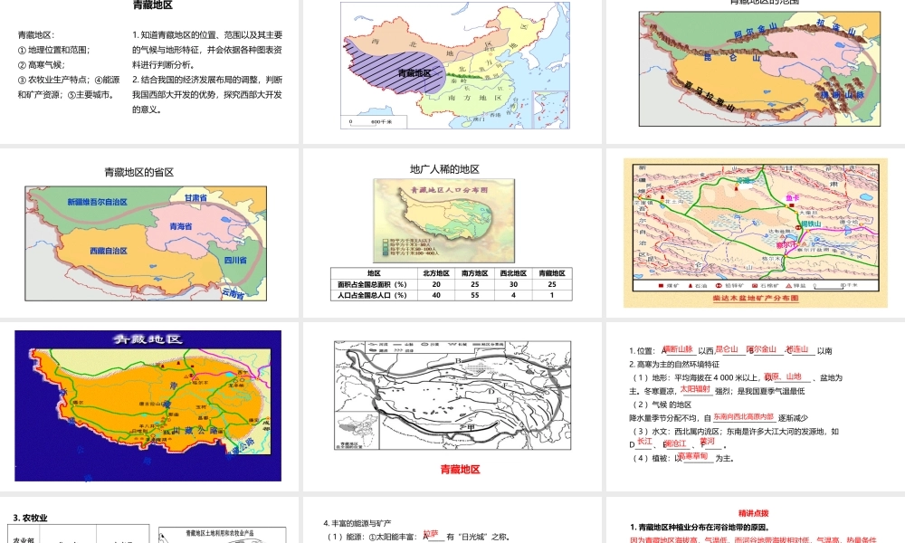 八年级地理下册 5.3 西北地区和青藏地区 青藏地区课件 （新版）湘教版-（新版）湘教版初中八年级下册地理课件