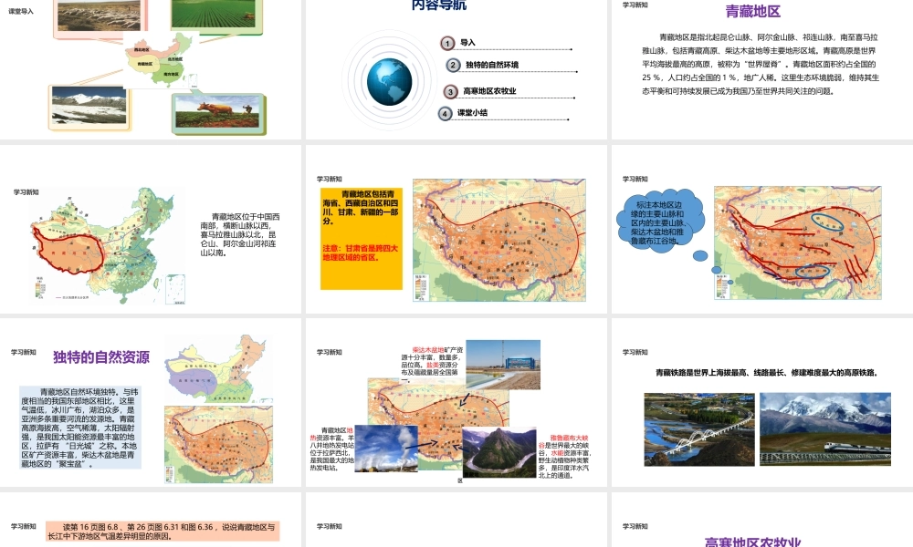 八年级地理下册 6.4《青藏地区》课件 （新版）粤教版-（新版）粤教版初中八年级下册地理课件
