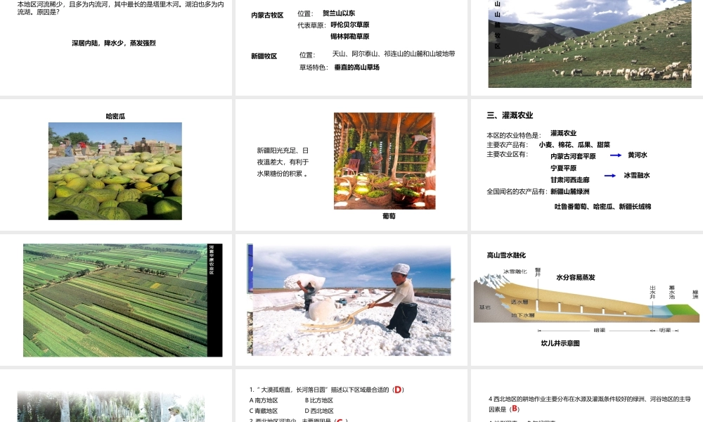 八年级地理下册 5.3 西北地区和青藏地区 西北地区课件 （新版）湘教版-（新版）湘教版初中八年级下册地理课件