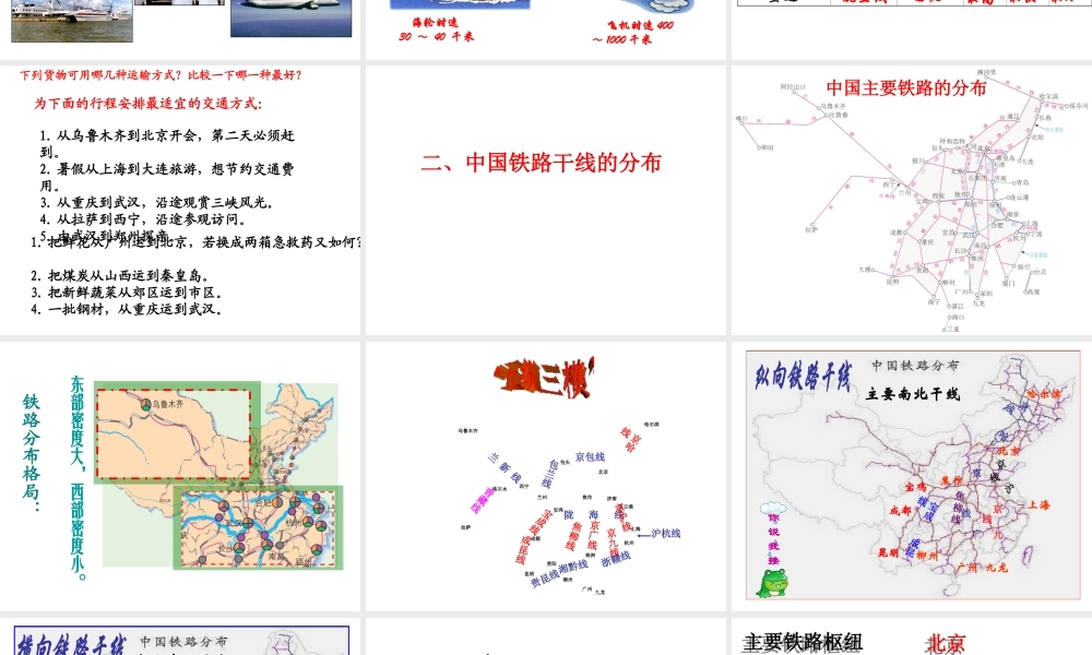 八年级地理上册 第四章 第一节《交通运输》课件2 （新版）新人教版