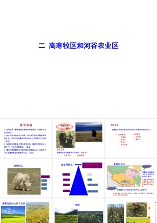 八年级地理下册 9.1自然特征与农业（高寒牧区和河谷农业区）课件 （新版）新人教版-（新版）新人教版初中八年级下册地理课件