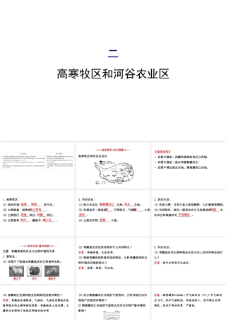 八年级地理下册 9.1自然特征与农业（高寒牧区和河谷农业区）习题课件 （新版）新人教版-（新版）新人教版初中八年级下册地理课件