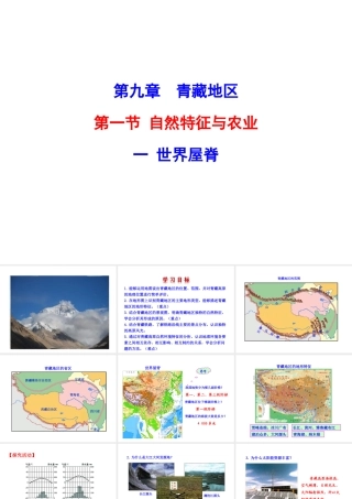 八年级地理下册 9.1自然特征与农业（世界屋脊）课件 （新版）新人教版-（新版）新人教版初中八年级下册地理课件