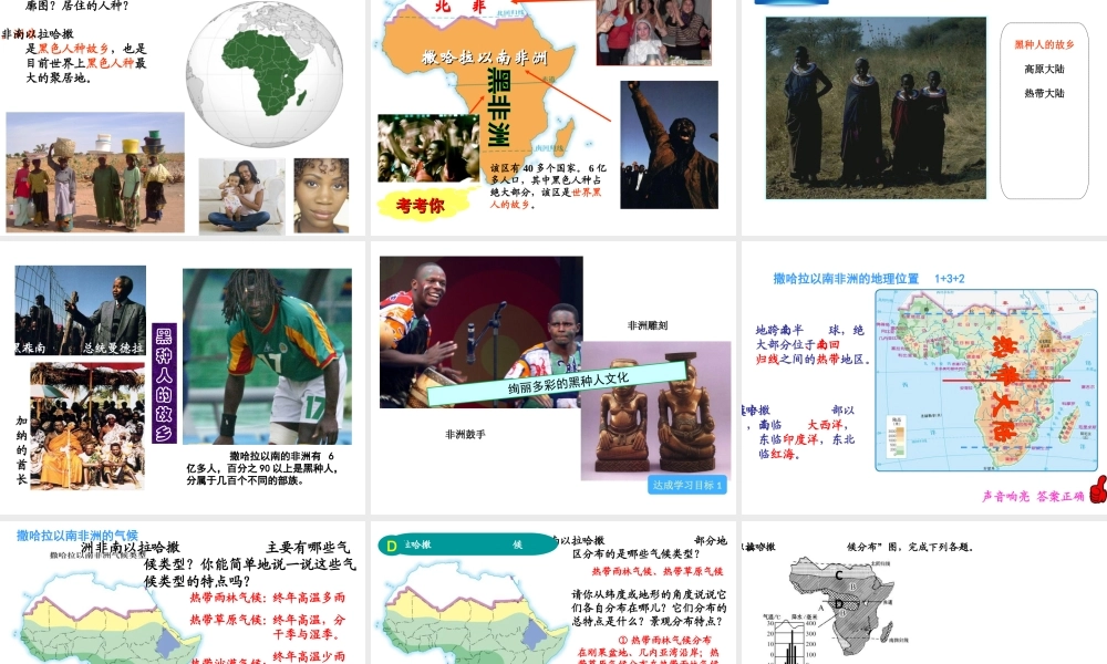 八年级地理下册 6.4《撒哈拉以南的非洲》课件2 中图版-中图版初中八年级下册地理课件