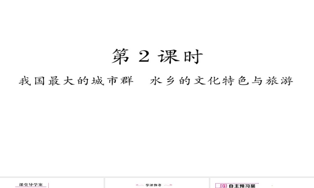 八年级地理下册 第七章 第2节“鱼米之乡”——长江三角洲地区（第2课时 我国最大的城市群）习题课件 （新版）新人教版-（新版）新人教版初中八年级下册地理课件