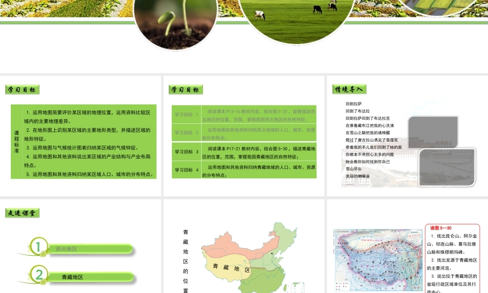 八年级地理下册 5.3 西北地区和青藏地区（第2课时）课件 （新版）湘教版-（新版）湘教版初中八年级下册地理课件