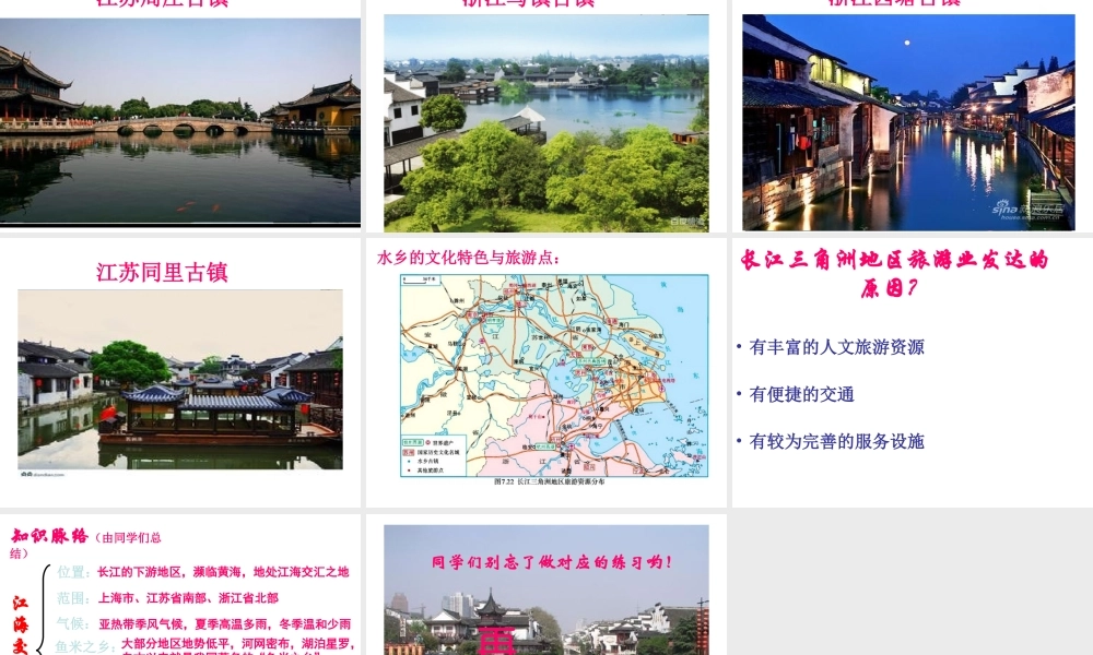 八年级地理下册 第七章 第2节“鱼米之乡”长江三角洲地区课件 （新版）新人教版-（新版）新人教版初中八年级下册地理课件