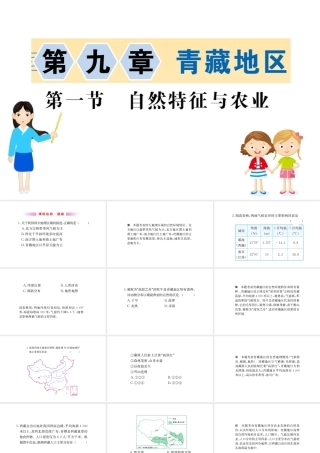 八年级地理下册 9.1自然特征与农业习题课件 （新版）新人教版-（新版）新人教版初中八年级下册地理课件