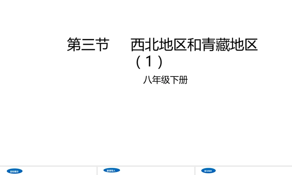 八年级地理下册 5.3 西北地区和青藏地区课件1 （新版）湘教版-（新版）湘教版初中八年级下册地理课件