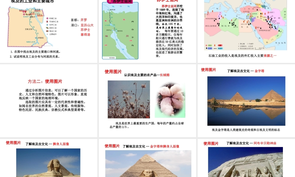 八年级地理下册 7.6《学习与探究—走进埃及》课件2 中图版-中图版初中八年级下册地理课件