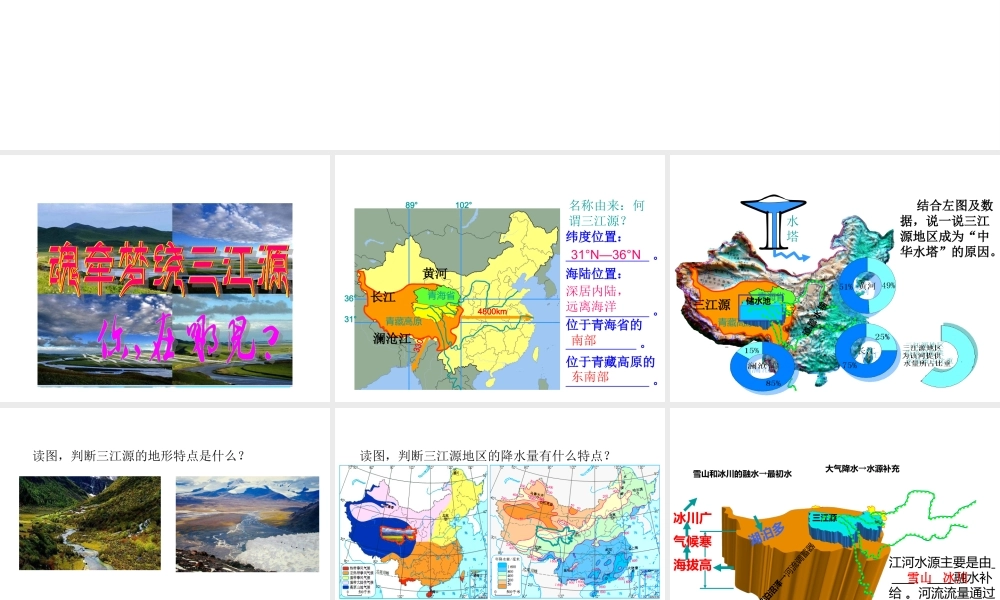 八年级地理下册 9.2 高原湿地─三江源地区课件 （新版）新人教版