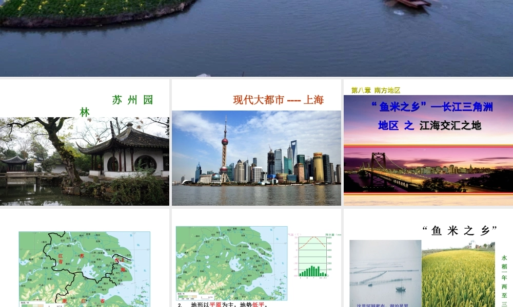 八年级地理下册 第七章 第二节  鱼米之乡 长江三角洲地区课件 （新版）新人教版-（新版）新人教版初中八年级下册地理课件