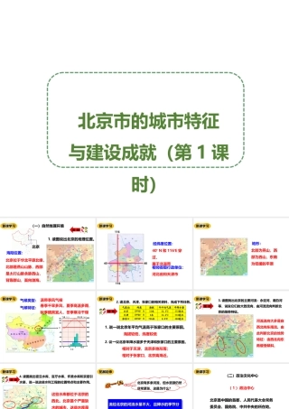 八年级地理下册 8.1 北京市的城市特征与建设成就（第1课时）课件 （新版）湘教版