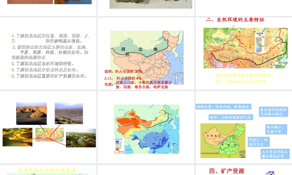 八年级地理下册 5.3 西北地区课件 （新版）湘教版-（新版）湘教版初中八年级下册地理课件