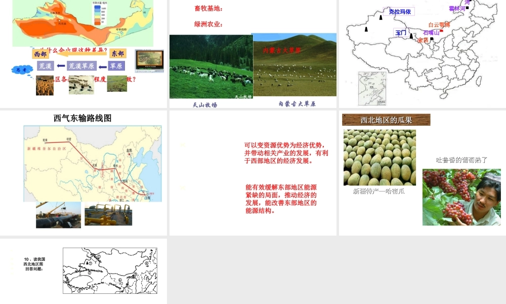 八年级地理下册 5.3 西北地区课件 （新版）湘教版-（新版）湘教版初中八年级下册地理课件