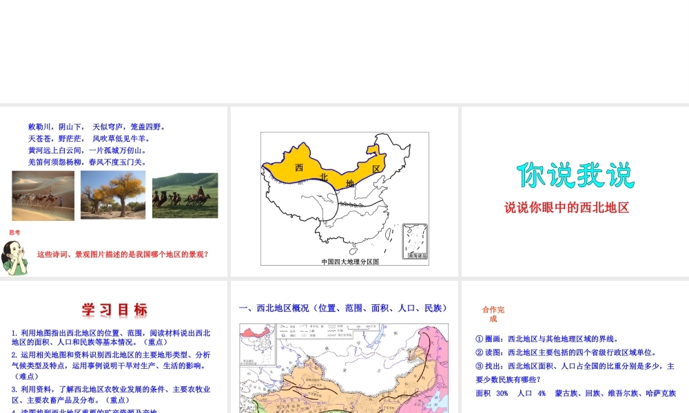 八年级地理下册 5.3.1 西北地区课件 （新版）湘教版